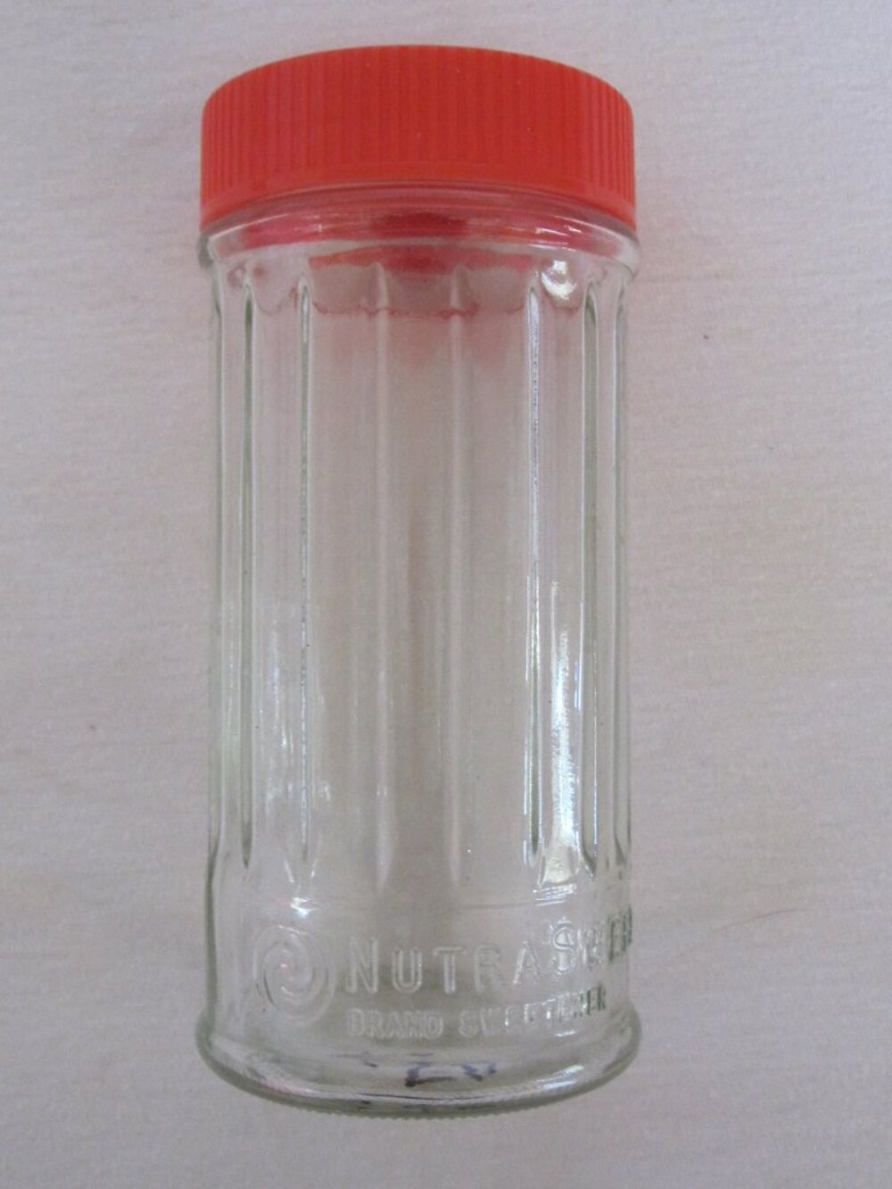 vintage NutraSweet 6.5" Glass Jar with Lid